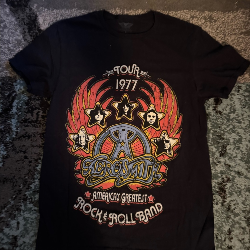 Aerosmith 1977 Tour Graphic T-Shirt sz s